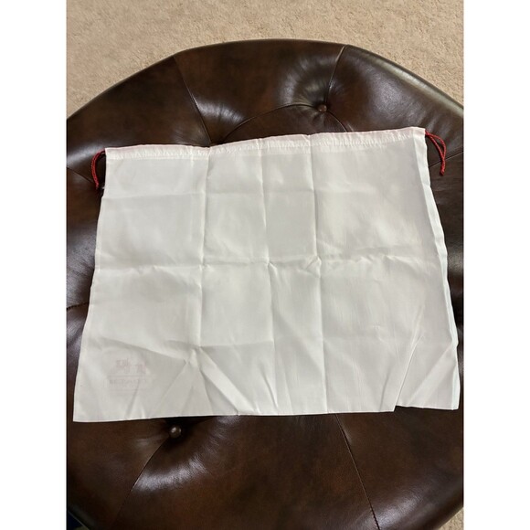 Coach Drawstring Satin Dust Bag Horse & Carriage Red and White 23x19 - Picture 4 of 4